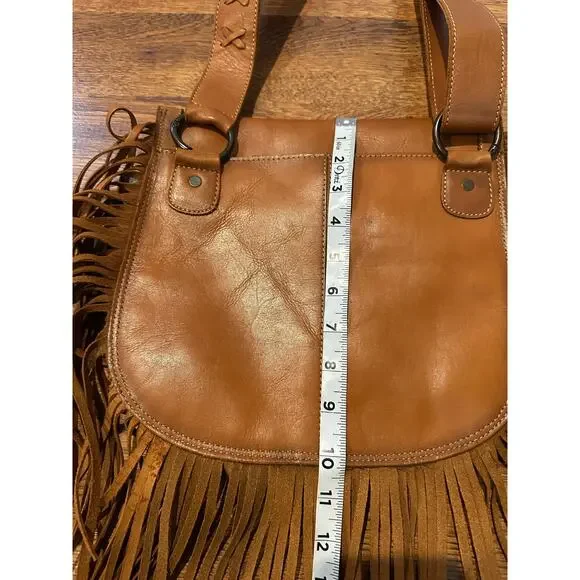 STS Ranchwear Wayfarer Selah Leather Fringe Crossbody Bag Whiskey Western Boho - Picture 16 of 16